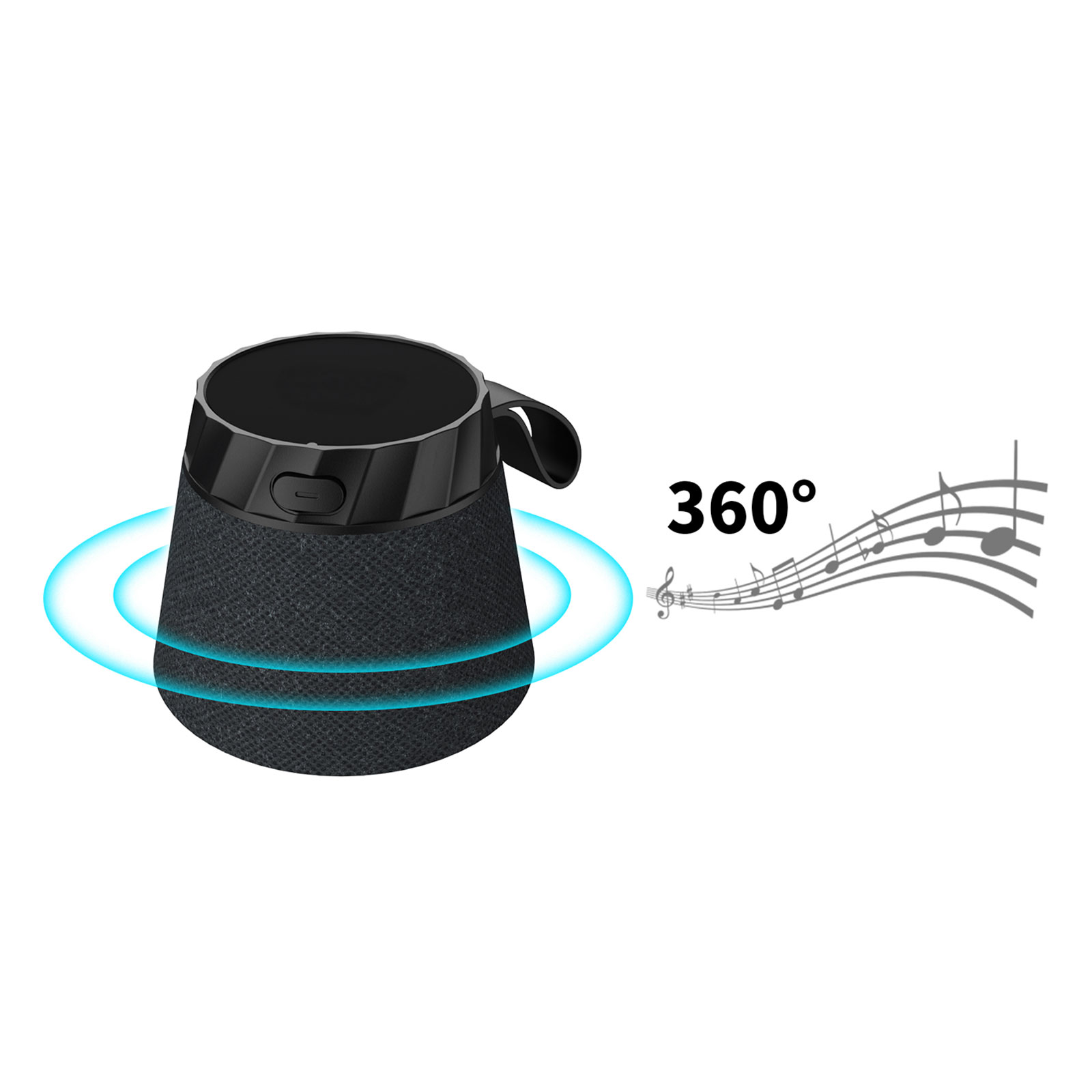 YANKI SİYAH BLUETOOTH MIKNATISLI IŞIKLI HOPARLÖR - Görsel 3