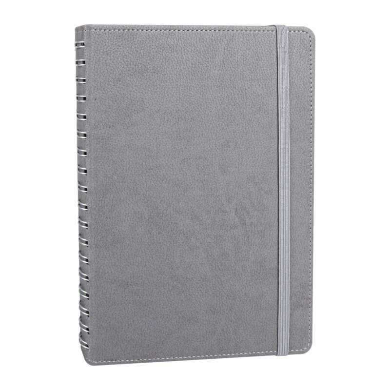 SÖĞÜTÖZÜ GRİ SPİRALLİ TARİHSİZ DEFTER (17X24 CM)