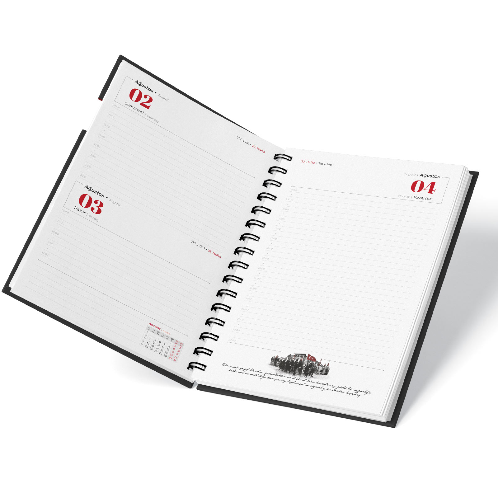 GAZİ TARİHLİ AJANDA (17X24 CM) - Görsel 2