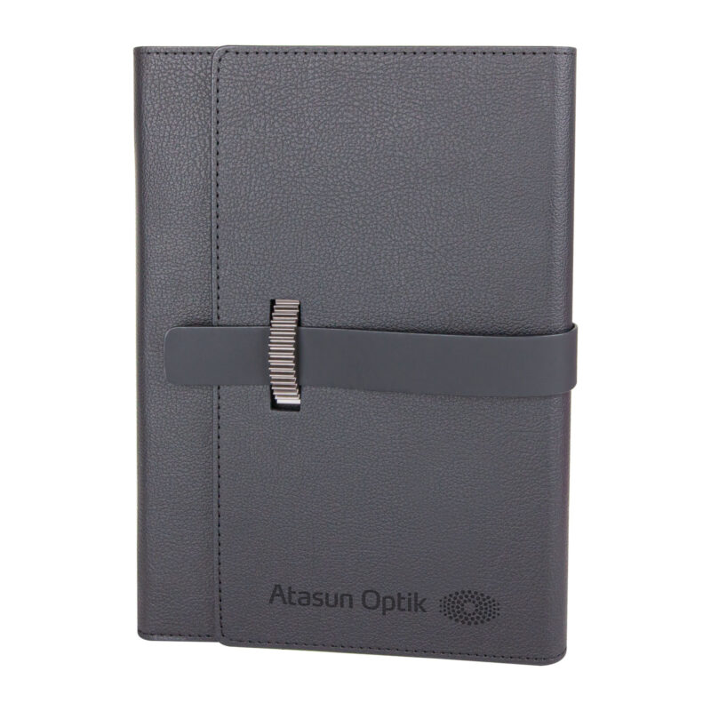DEMİRTEPE SİYAH TARİHSİZ ORGANİZER DEFTER (17x22CM)