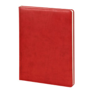 YAKACIK KIRMIZI TARİHLİ GÜNLÜK CİLTLİ AJANDA (20X28 CM)