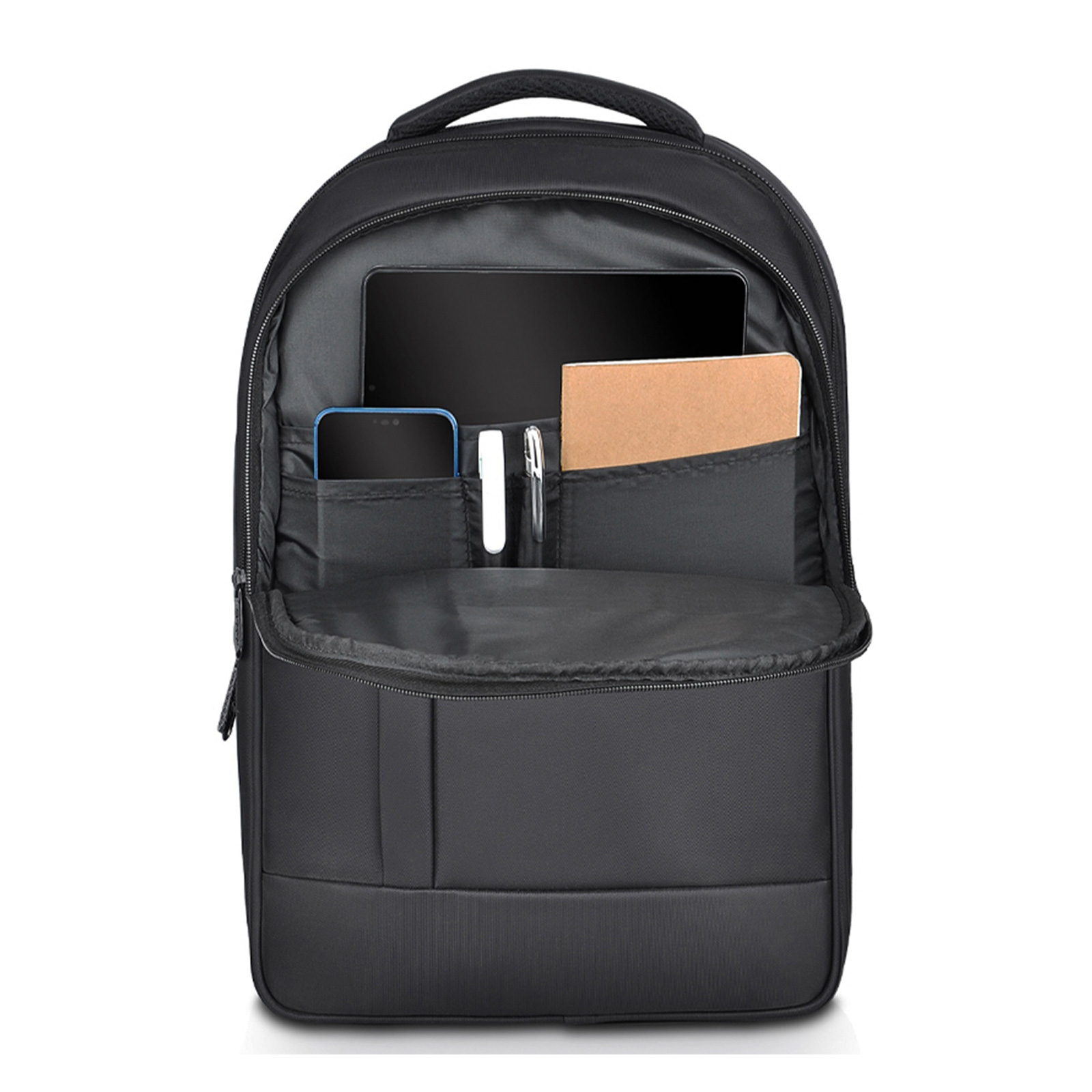 SERÜVEN SİYAH LAPTOP BÖLMELİ SIRT ÇANTASI - Görsel 2