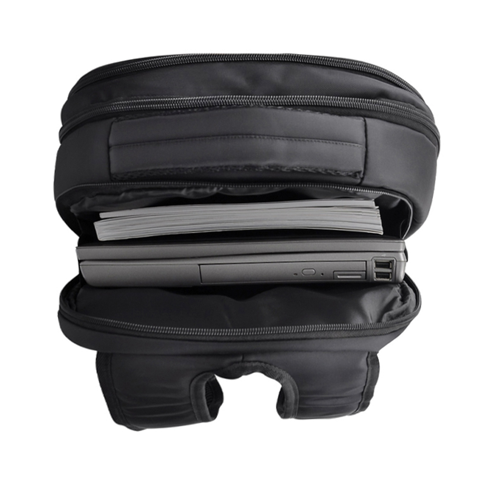 SERÜVEN SİYAH LAPTOP BÖLMELİ SIRT ÇANTASI - Görsel 3