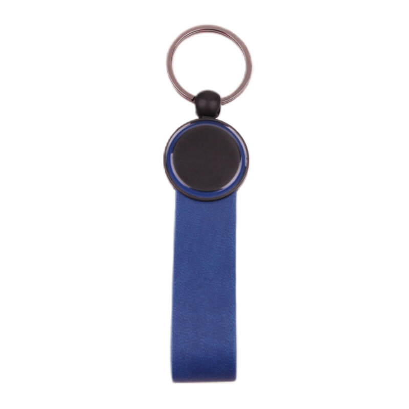 AYDER LACİVERT METAL-DERİ ANAHTARLIK