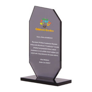 OSKAY SİYAH KRİSTAL PLAKET