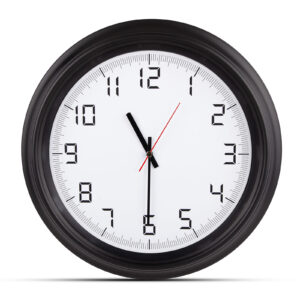 ATLAS SİYAH PLASTİK KASA DUVAR SAATİ (380MM)