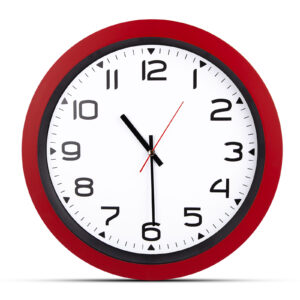 HERA KIRMIZI PLASTİK KASA DUVAR SAATİ (350MM)