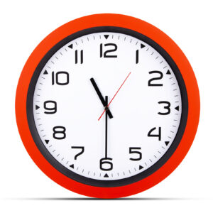 HERA TURUNCU PLASTİK KASA DUVAR SAATİ (350MM)