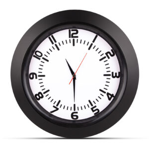 UMAY SİYAH PLASTİK KASA DUVAR SAATİ (350 MM)