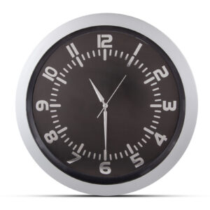 POSEIDON GÜMÜŞ PLASTİK KASA DUVAR SAATİ 350MM