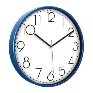 PAN164 MAVİ PLASTİK ÇERÇEVE DUVAR SAATİ (380 MM)