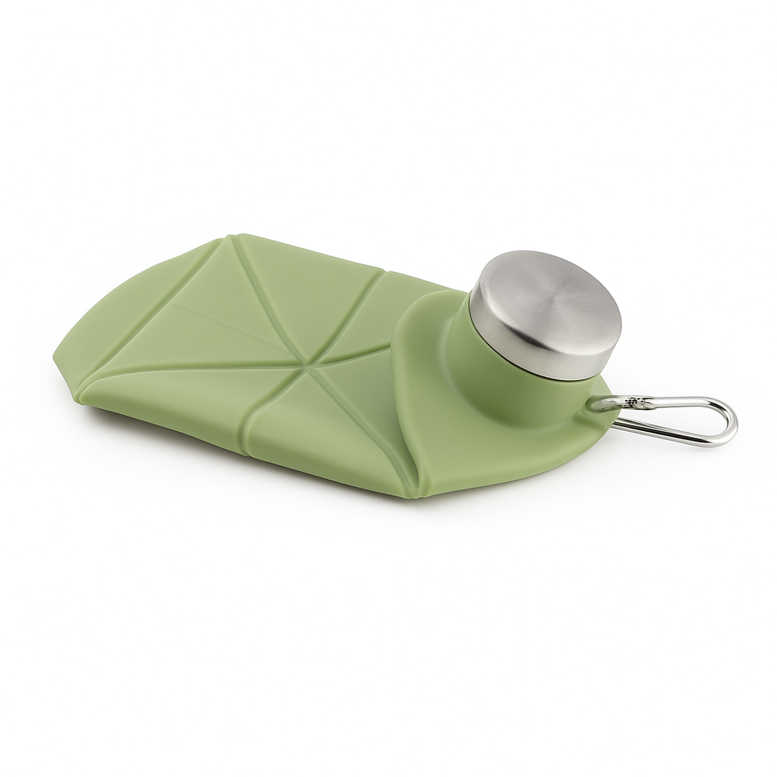 AYDENİZ YEŞİL 700 ML KATLANABİLİR SİLİKON MATARA - Görsel 2