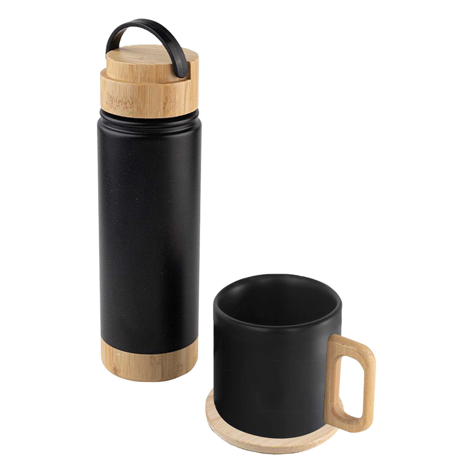 SERENLİ SİYAH 550 ML TERMOS KUPA SETİ - Görsel 3