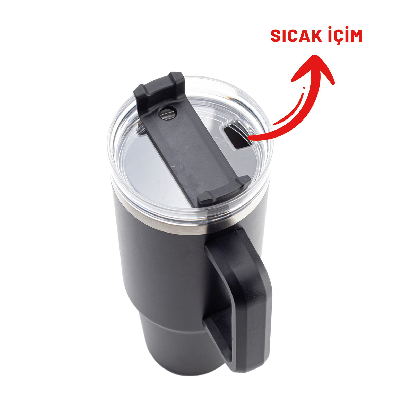 ADRASAN SİYAH 1200 ML TERMOS - Görsel 3