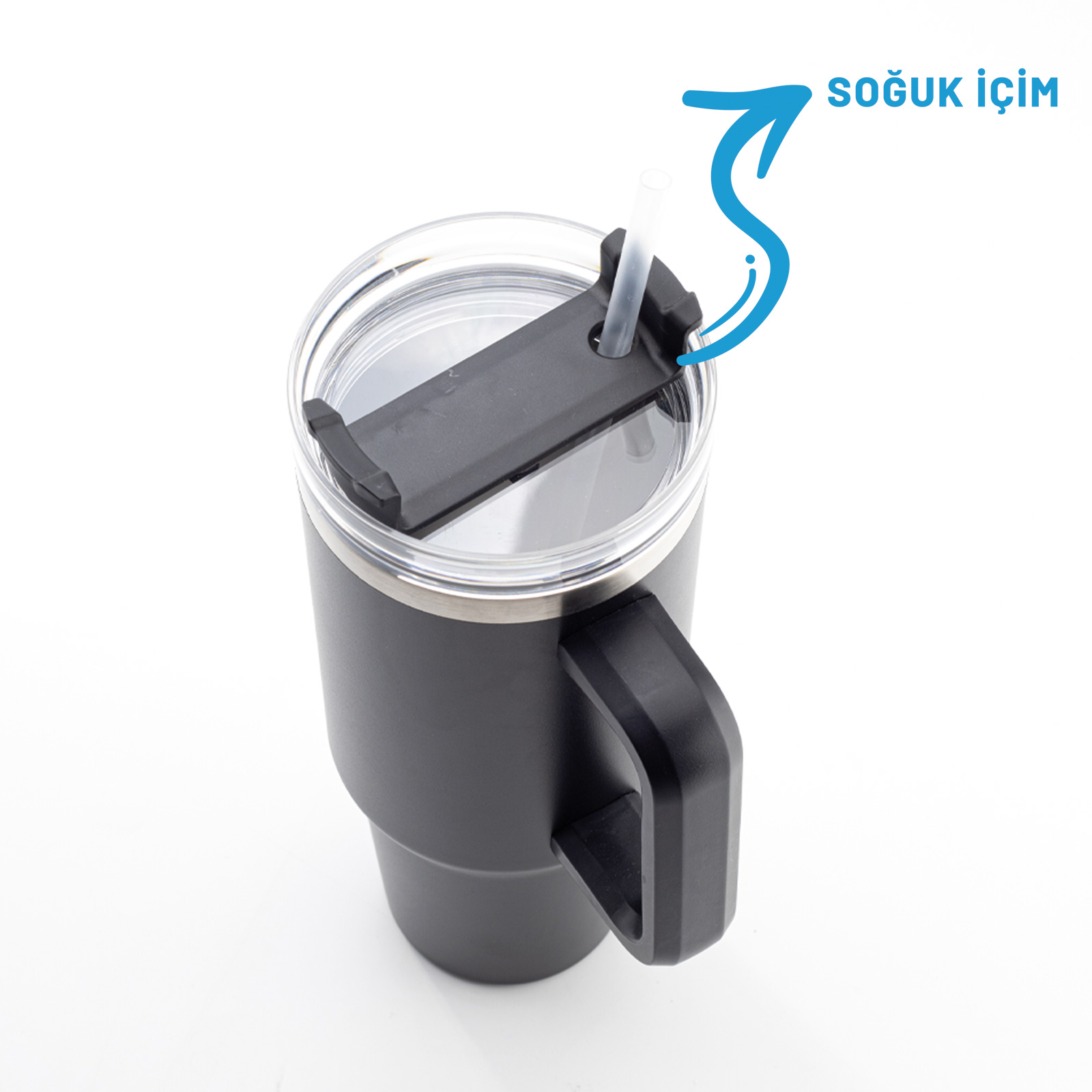 ADRASAN SİYAH 1200 ML TERMOS - Görsel 4