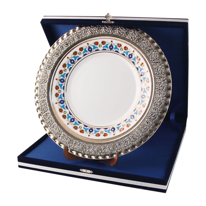 GPT-02 GÜMÜŞ İŞLEMELİ PLAKET TABAK