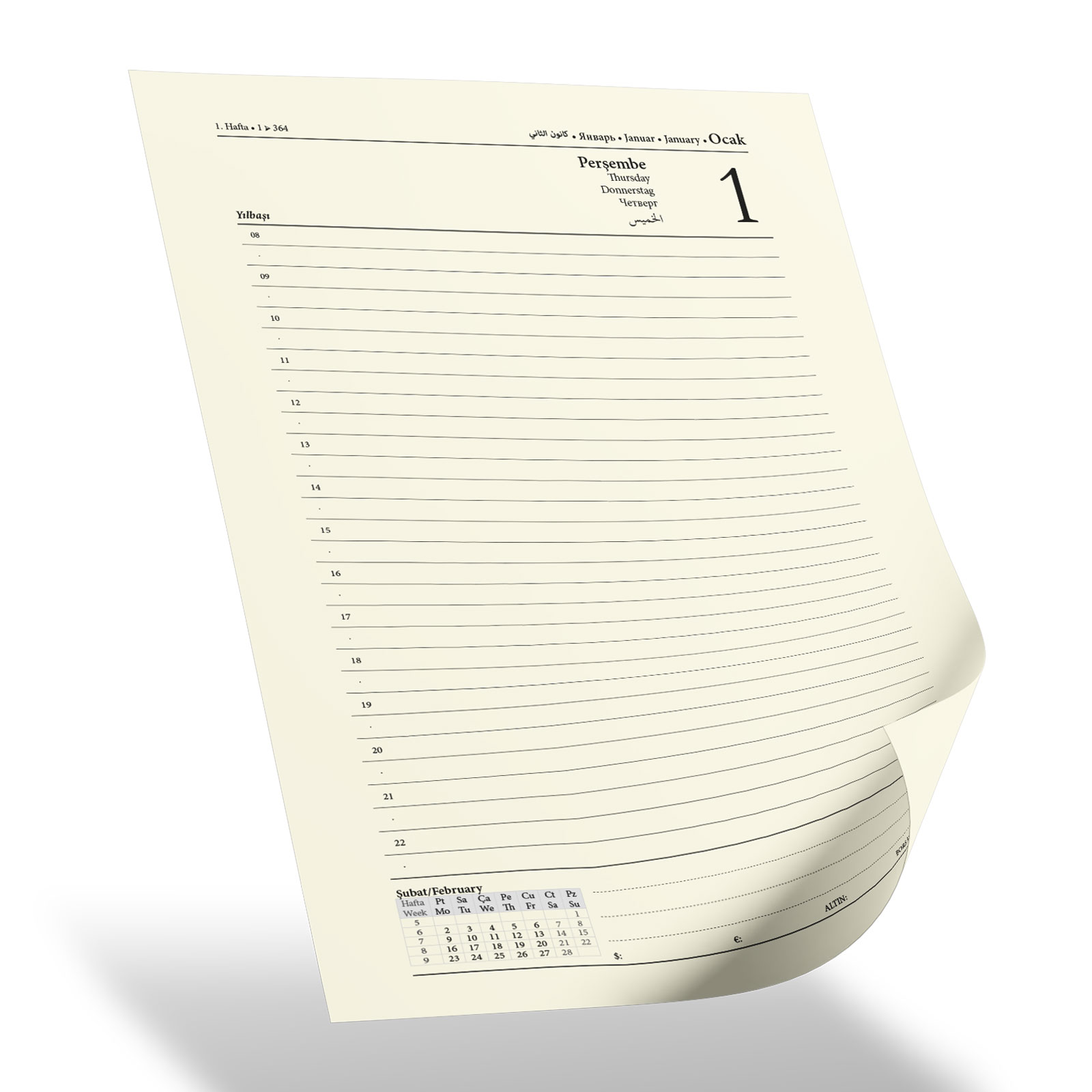 KAVAKLIDERE BEYAZ TARİHLİ AJANDA (17X24 CM) - Görsel 2