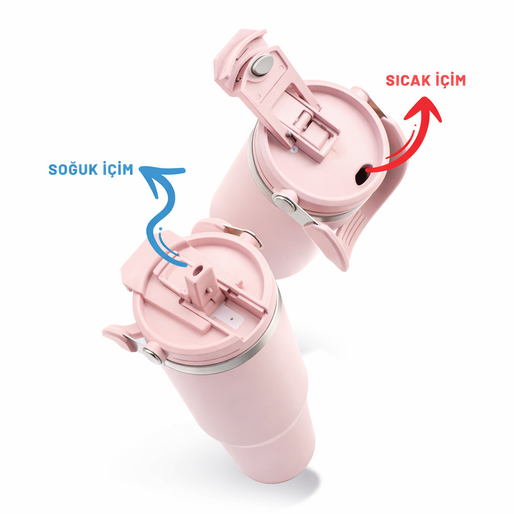İNEBOLU PEMBE 1200 ML TERMOS - Görsel 4